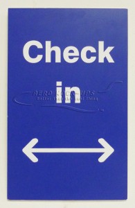 Airport signage - Check In