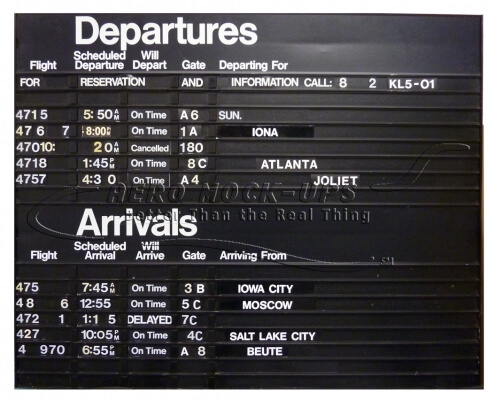 Flight Info Board, Wall Mount