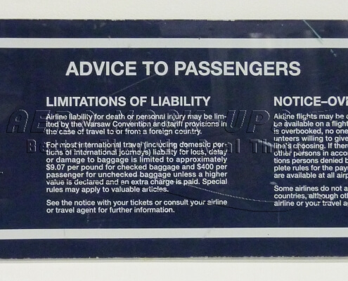 Sign - Advice to Passenger_Complete