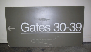 Sign Gates 30-39 Brown