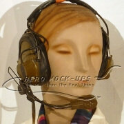 33-35 Headset, Can - Mic, Brown