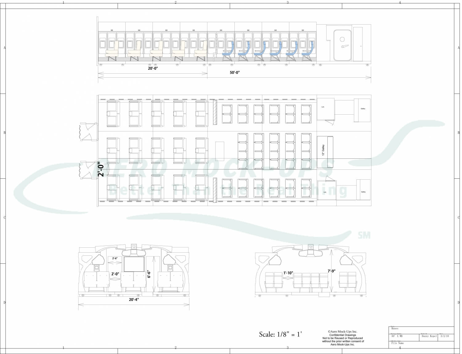 40′ Ewb 5 Rows 2 2 2 First Cls 6 Rows 2 4 2 Coach Rear Galleym Aero