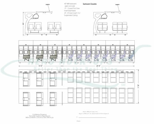 40' One-Side NB - 3 rows of 2-2 FC + 7 rows of 3-2 CC seats with ceiling