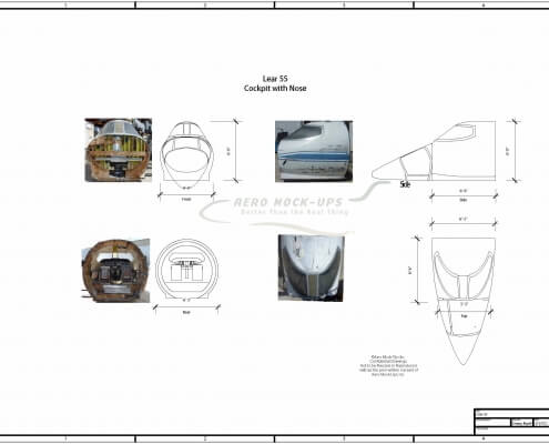 13-5 Lear 55 + nose drawing