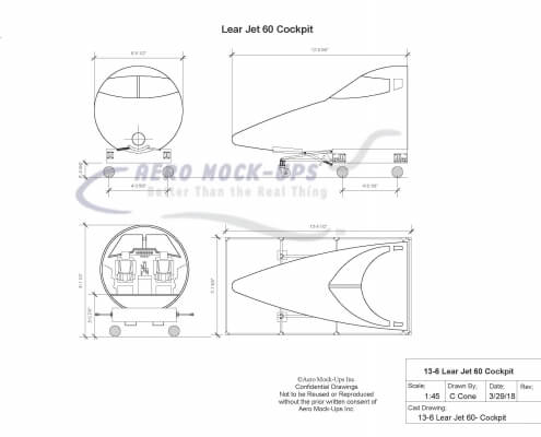 13-6 Learjet 60XR Cockpit - Drawing