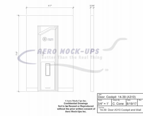 14-39 Door A310 Cockpit and Wall drawing