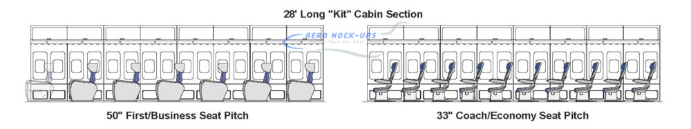 28 Kit - 10 Rows KLM Coach Class- 7 Rows KLM Business - First Class_5.28.19