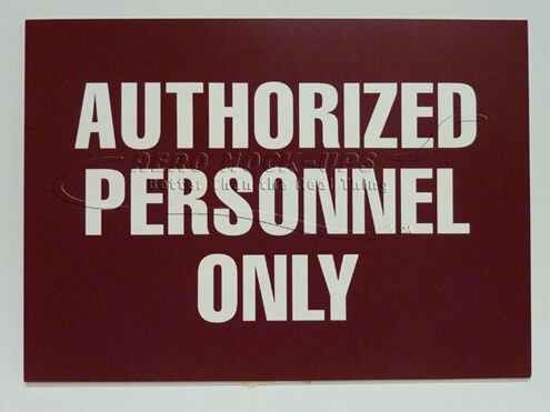 32-61 Authorized Personnel only