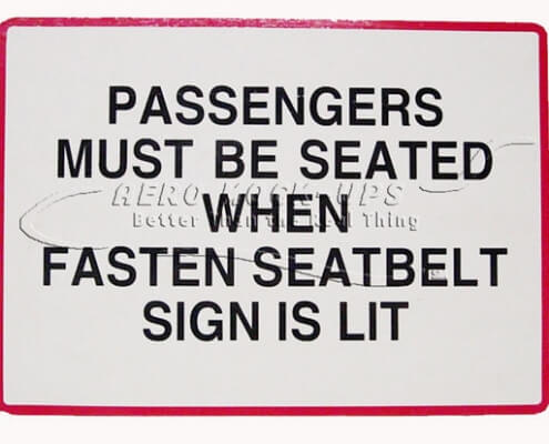 34-110 Sign - Passengers Must Be Seated