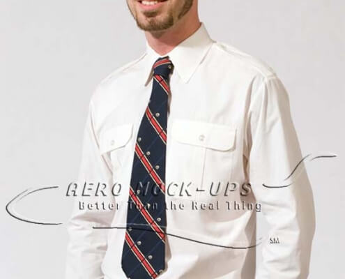 37-6 & 37-8 Pilot shirt and stripe tie