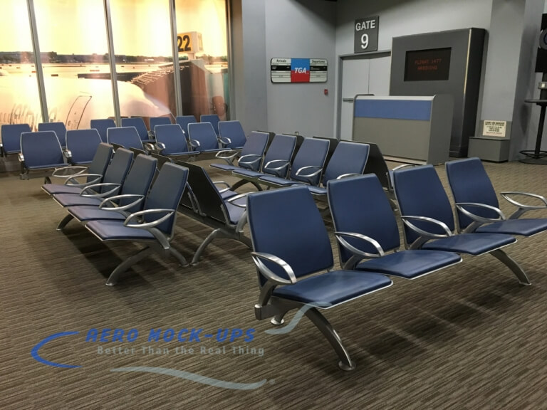 Intl Terminal seating at gate | Aero Mock-Ups Inc.